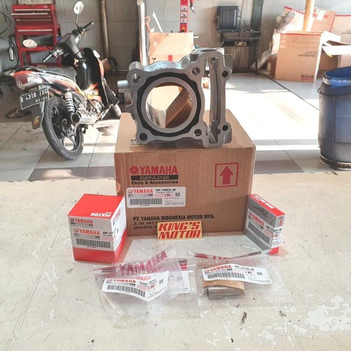 BLOK SEHER, PISTON KIT NMAX, N MAX, AEROX 155, LEXI ASLI YAMAHA - blok + piston