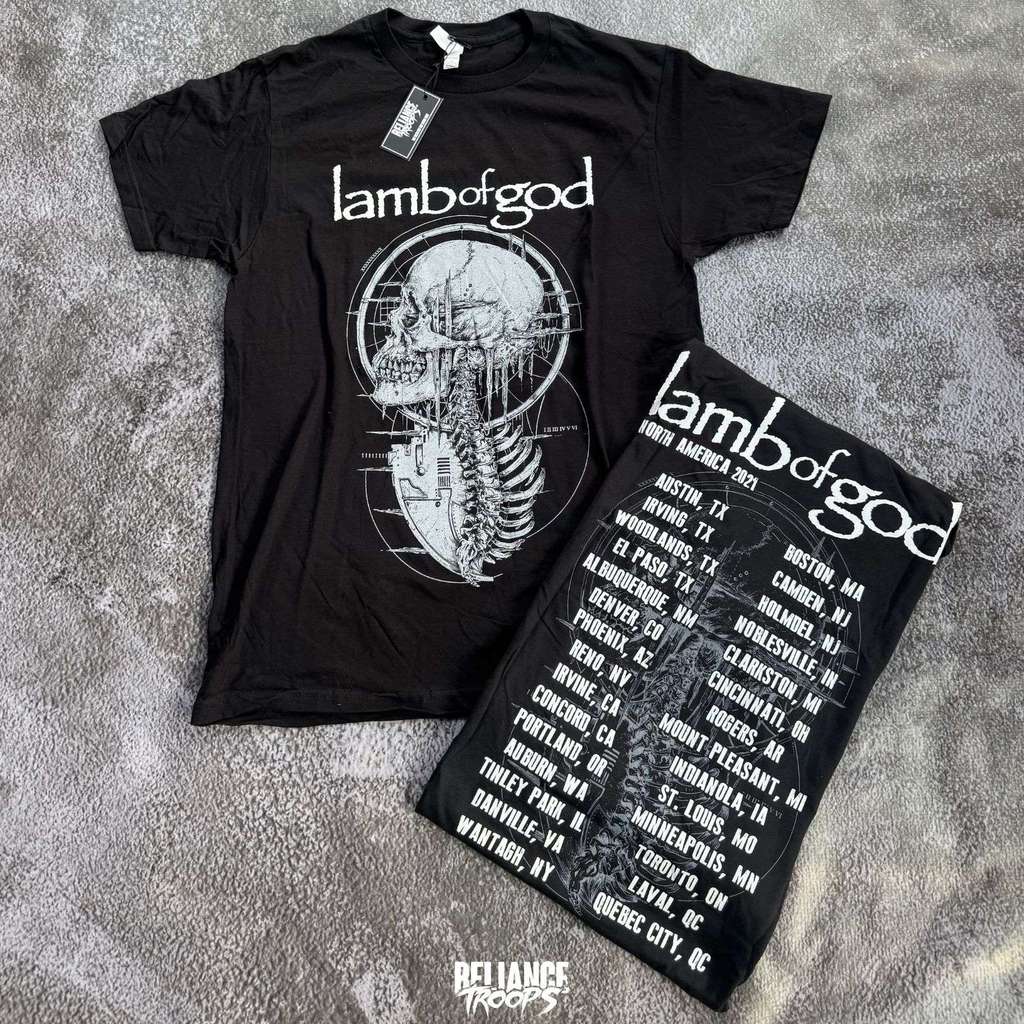T-shirt Official | Lamb Of God - Black Static Tour '21 (Black)