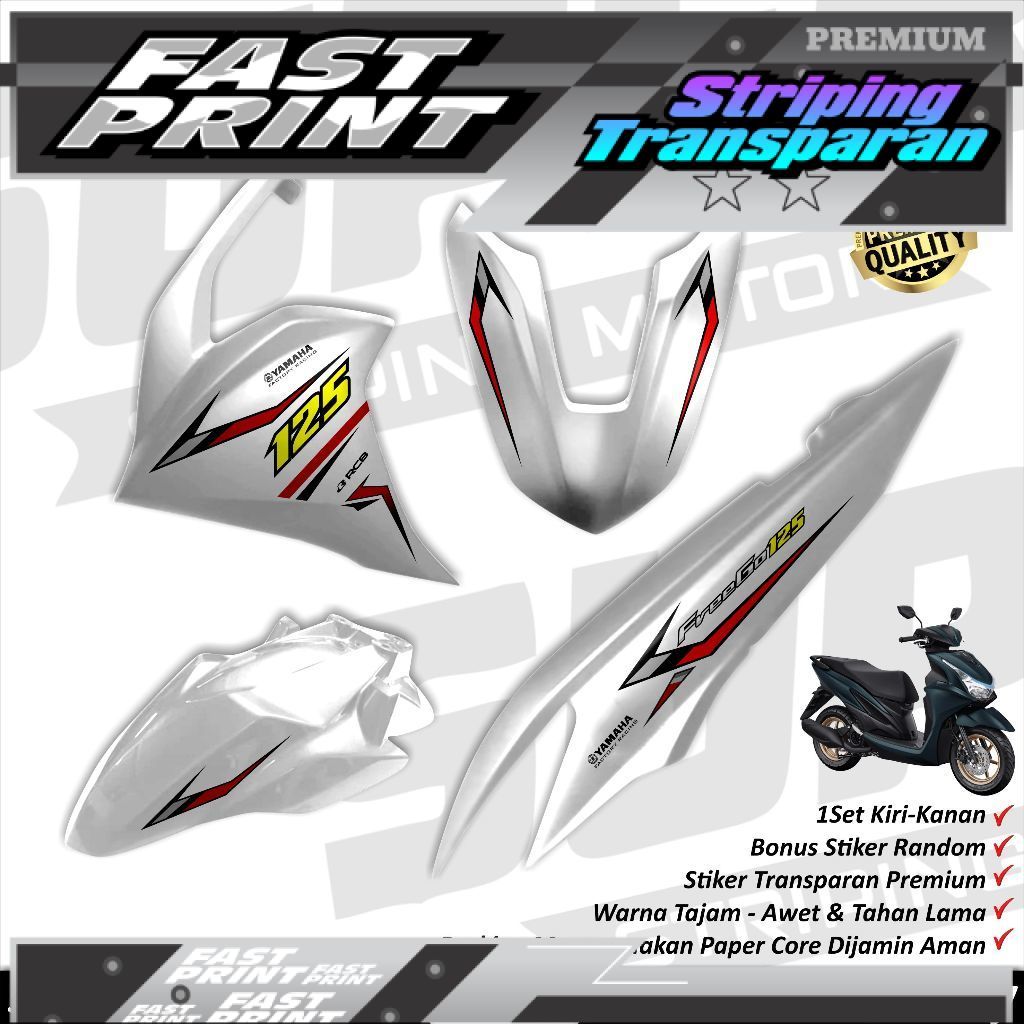 Stiker Freego Transparan Striping Freego Stiker Transparan Freego 2023