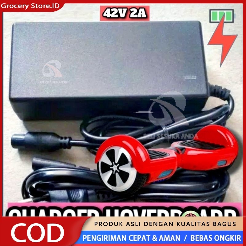 Charger 36V Lithium Output 42V 2A Cas Baterai Skuter Sepeda Listrik Universal Exotic Inokim Fiido Dy