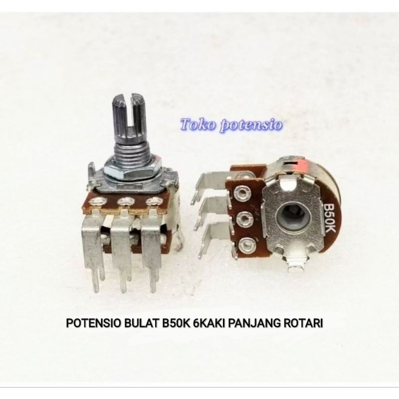 POTENSIO ROTARI B50K KAKI PANJANG SETEREO