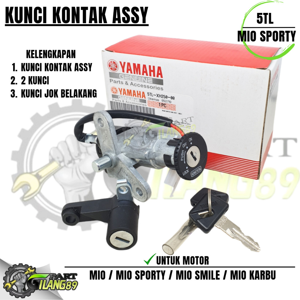 KATLENSHOP KUNCI KONTAK KEY SET MIO SPORTY / MIO SMILE / MIO KARBU / MIO LAMA