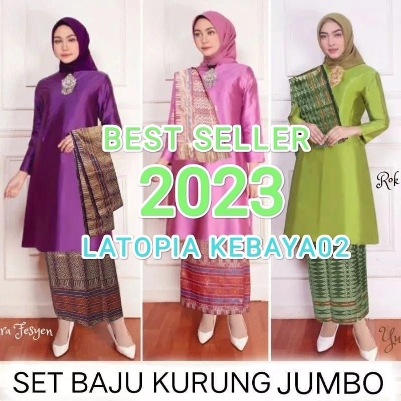 (JUMBO)SETELAN BAJU KURUNG MELAYU//BAJU KURUNG MALAYSIA//SETELAN TUNIK PADANG//KEBAYA KURUNG SITI NU