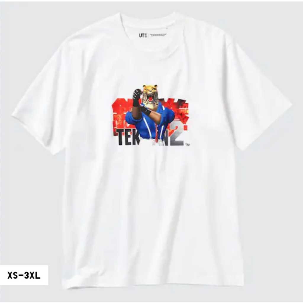 Tshirt Uniqlo Game Pertarungan Legenda (TEKKEN) |   Tee UT TAKE2 Unisex - Putih