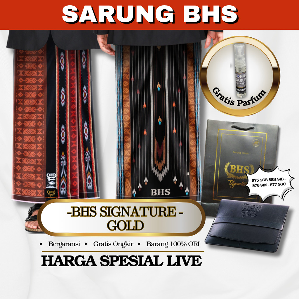 Sarung BHS Signature Gold Original | Eksklusif Terbaru