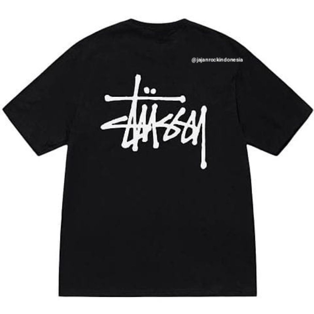 New 12.12 KAOS ST*SSY LOGO BLACK TEE Kaos pria brended