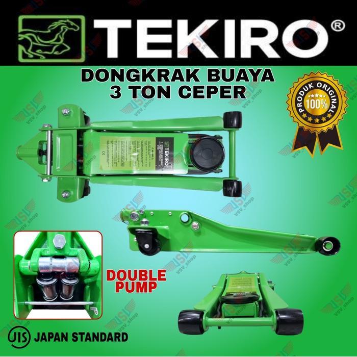 TEKIRO DONGKRAK BUAYA 3TON CEPER DONGKRAK BUAYA 3T DOUBLE PUMP