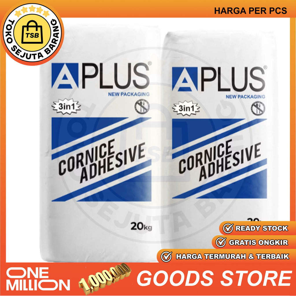 A Plus Cornice Kompon Plamir 1 Kg Adhesive Gypsum Compound Aplus Pengisi Retakan Permukaan Tembok Di