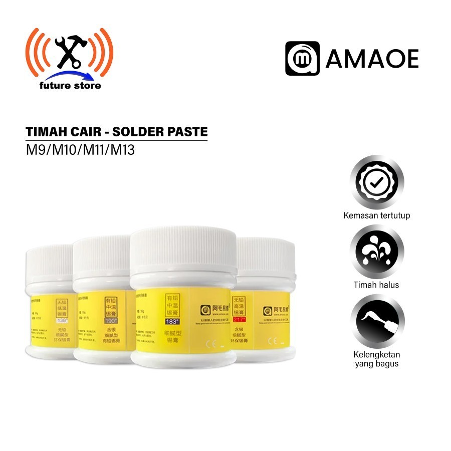 RemyByte Amaoe M9/M10/M11/M13 Timah Pasta - M9 217°C - M10 183°C - M11 138°C - M13 190°C / Timah Cai