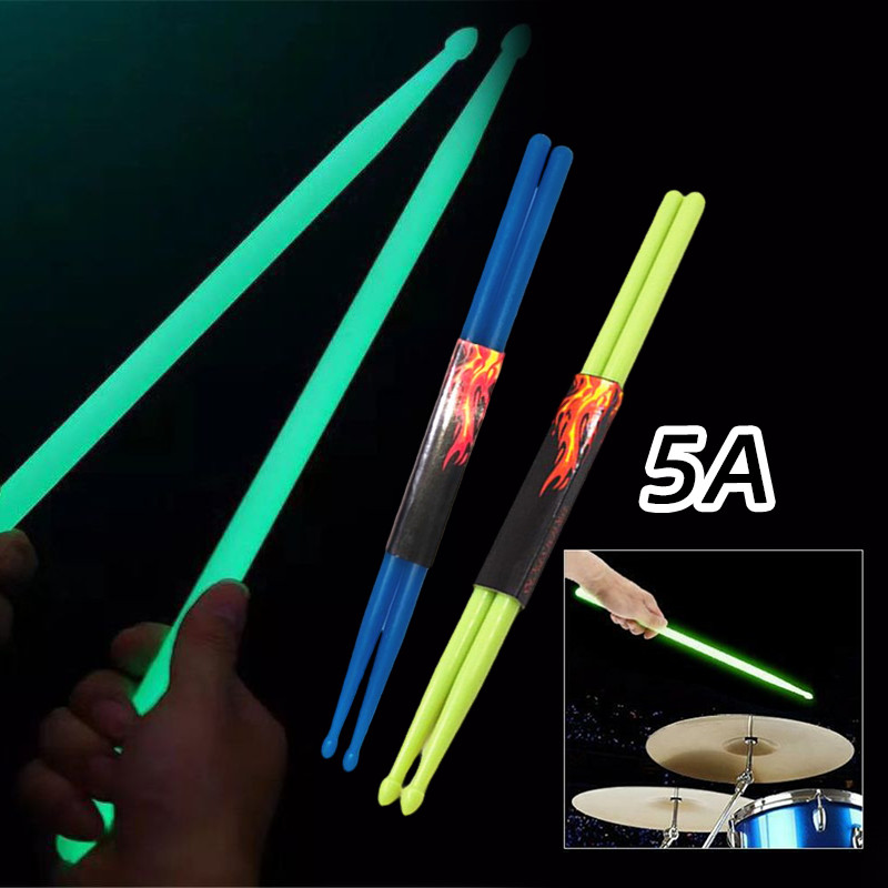 2pcs Stick Drum 5A Glow / Stick Drum Nylon / Stick Drum Fluoresensi