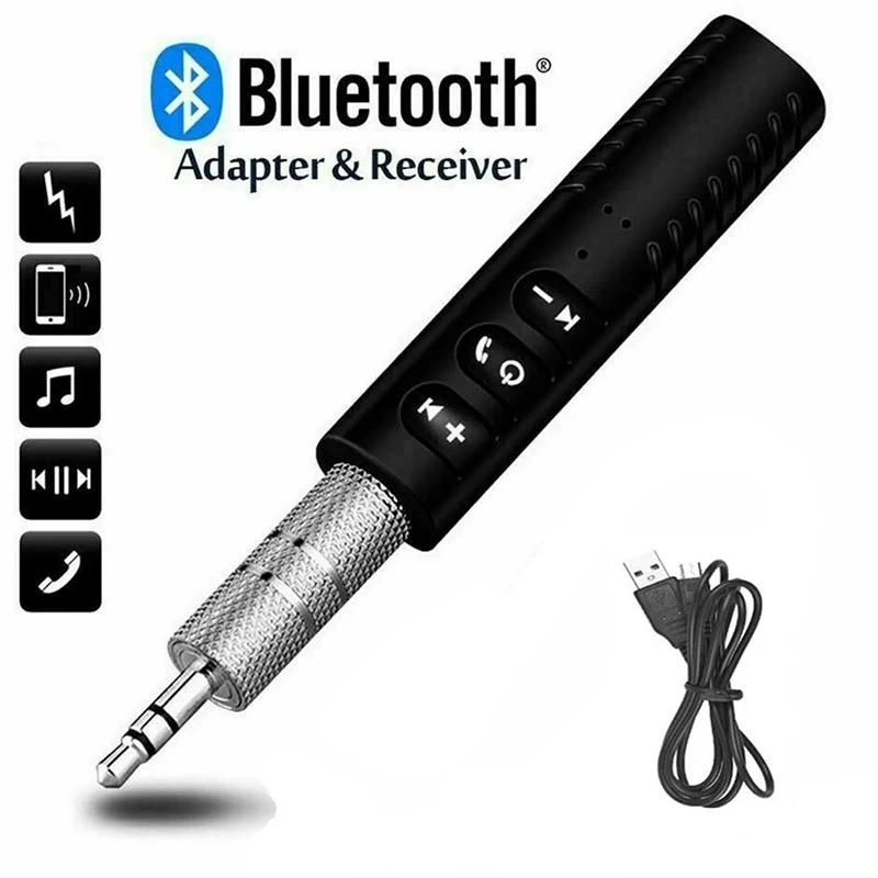 Bluetooth Audio Receiver 5.0 EDR Adapter 3.5mm Wireless Untuk Speaker Headset Earphone Mobil PC Lapt