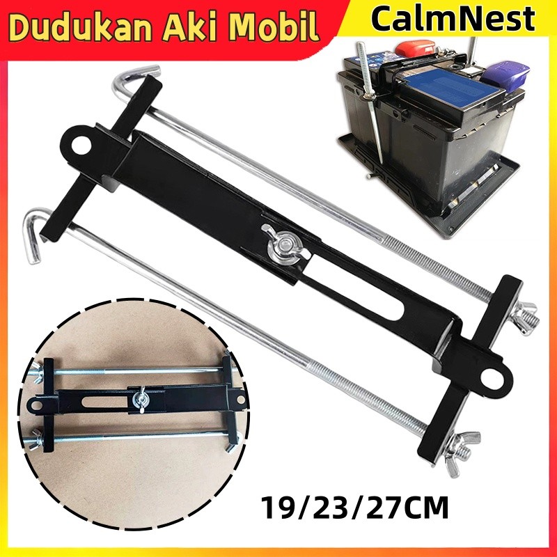 Universal Dudukan Aki Mobil Dapat Disesuaikan Tatakan Aki Mobil 19/23/27cm,Penahan Aki Mobil Univers