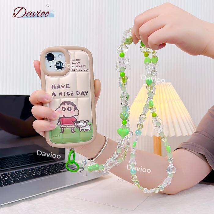 Gantungan Handphone Panjang Bisa Cross-body Tali Lanyard HP Gantungan Tas Aksesoris Liontin Motif Wa