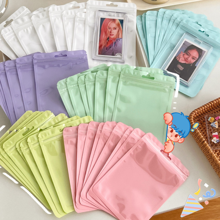 SILOV Plastik Ziplock Warna Macaron / Souvenir Pouch Serbaguna / Pouch Plastik Packaging Aksesoris /