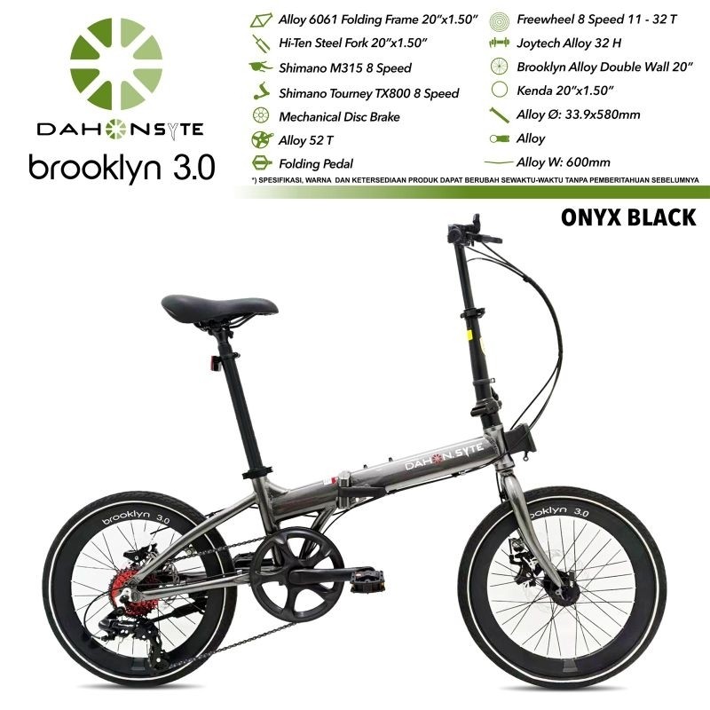SEPEDA LIPAT 20 DAHON SYTE FOLDING BROOKLYN 3.0 ALLOY