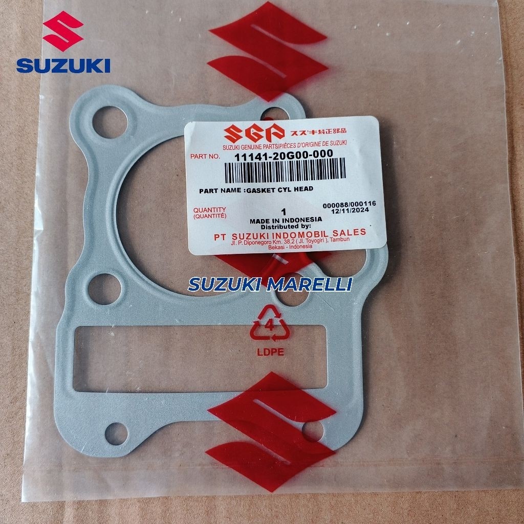 PAKING GASKET BLOK HEAD SHOGUN FD 125 PAKING BLOK HEAD  SUZUKI SHOGUN FD 125 ORIGINAL SGP