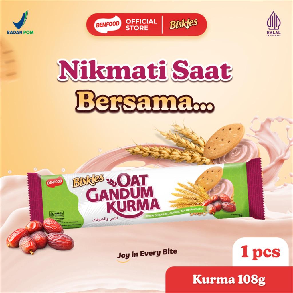 Biskies Oat Gandum Kurma 108g