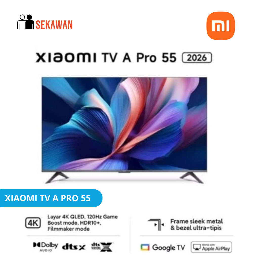 XIAOMI TV A PRO 55 " INCH 2026 NEW ANDROID GOOGLE TV QLED 120Hz
