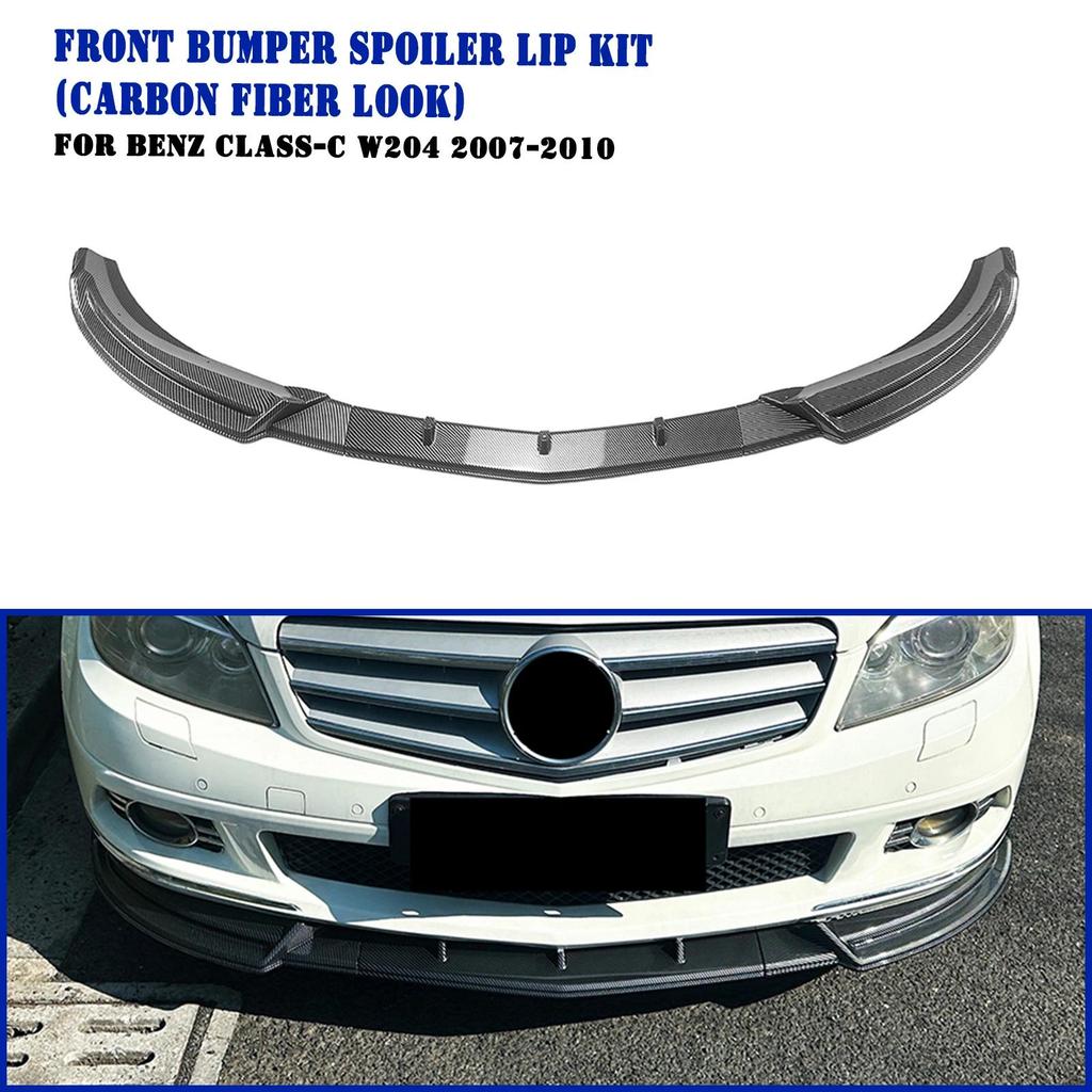 Front Spoiler Lip in Lower Splitter Blade For Mercedes Benz C Class W204 2007-2010 Base Version
