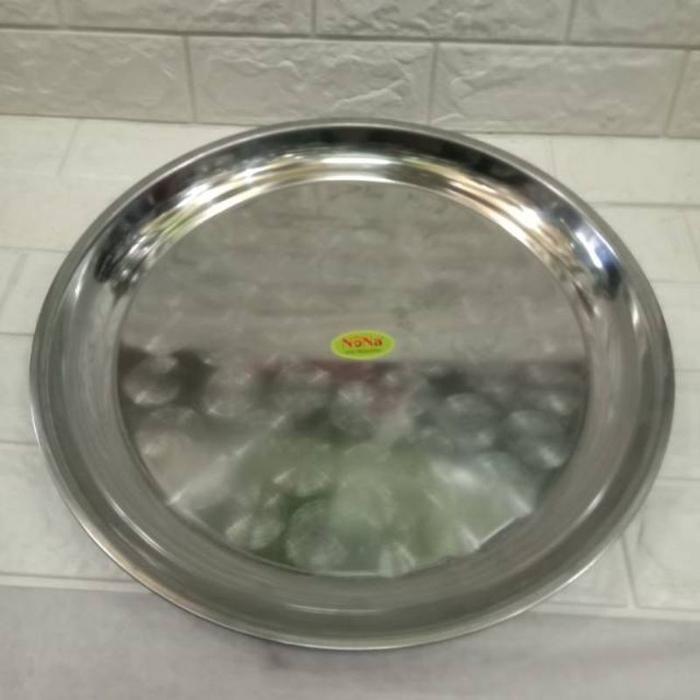 NAMPAN BULAT STAINLESS STELL 50cm 40CM 30CM / nampan bulat 40cm stainless stell / piring bulat stain