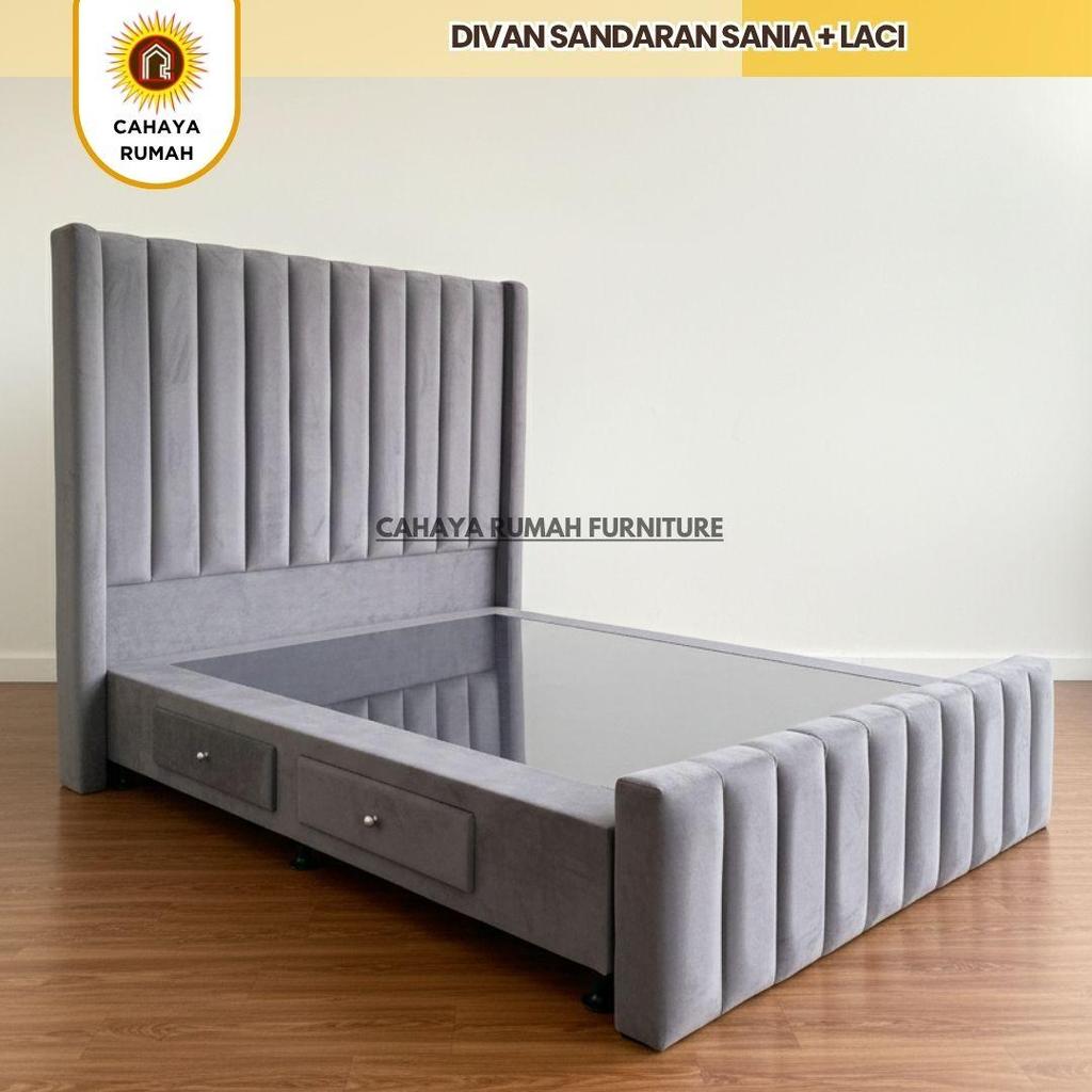 Cahaya Rumah/Dipan/Divan Tempat Tidur Sania + Laci/Divan Kasur/Divan Minimalis/Ranjang Kasur