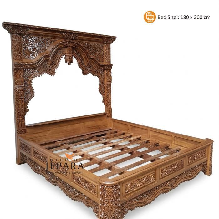 Dipan Ukiran Tradisional - Gebyok Kudusan Nusantara - Kayu Jati - 200 x 200