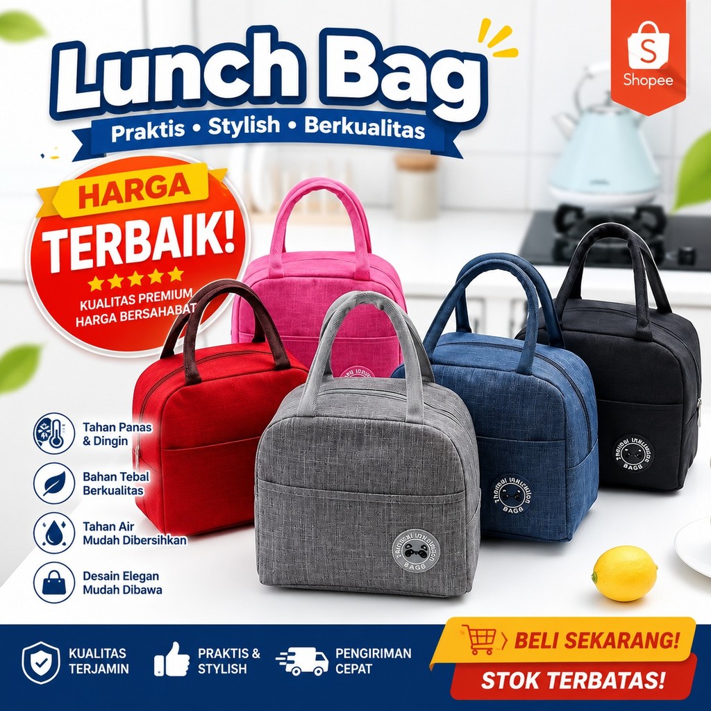 SACA TAS BEKAL BRIVILAS LUNCH BAG COOLER MAKANAN ANAK KARAKTER