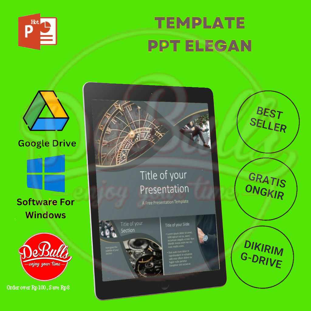 Template PPT Elegan - ELEGANTPRESS Template PowerPoint Premium