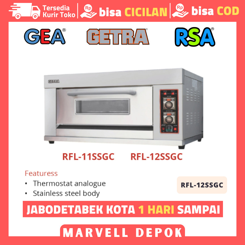 OVEN GETRA 1 DECK 2 TRAY GETRA RFL 12SSGC PEMANGGANG ROTI KUE