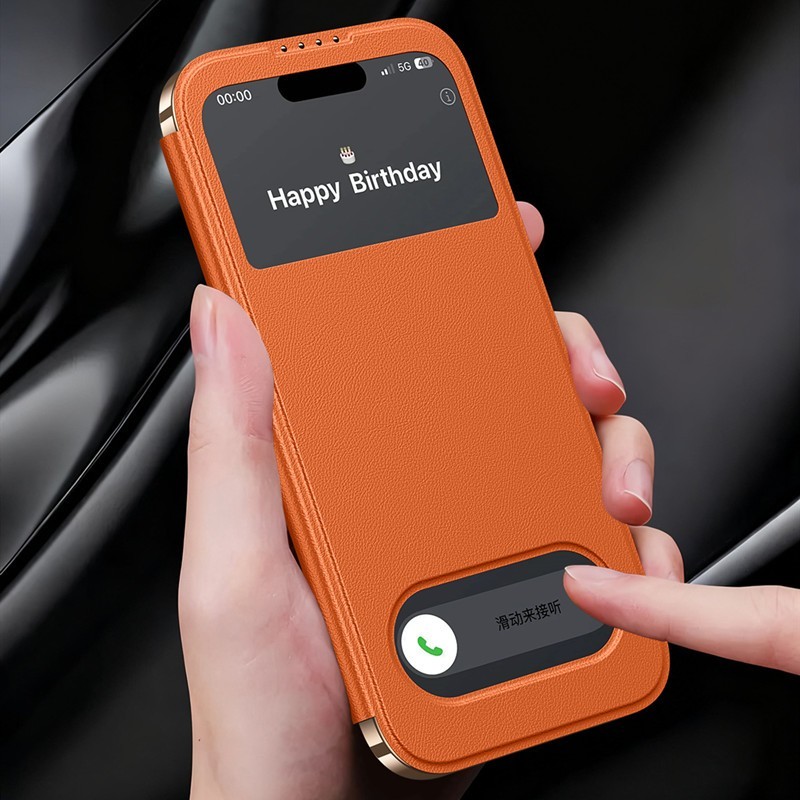 Case Dompet Kulit Tarik Magnet Otomatis untuk iPhone 17 Pro Max 17Pro dengan Pelindung Lensa Kamera 
