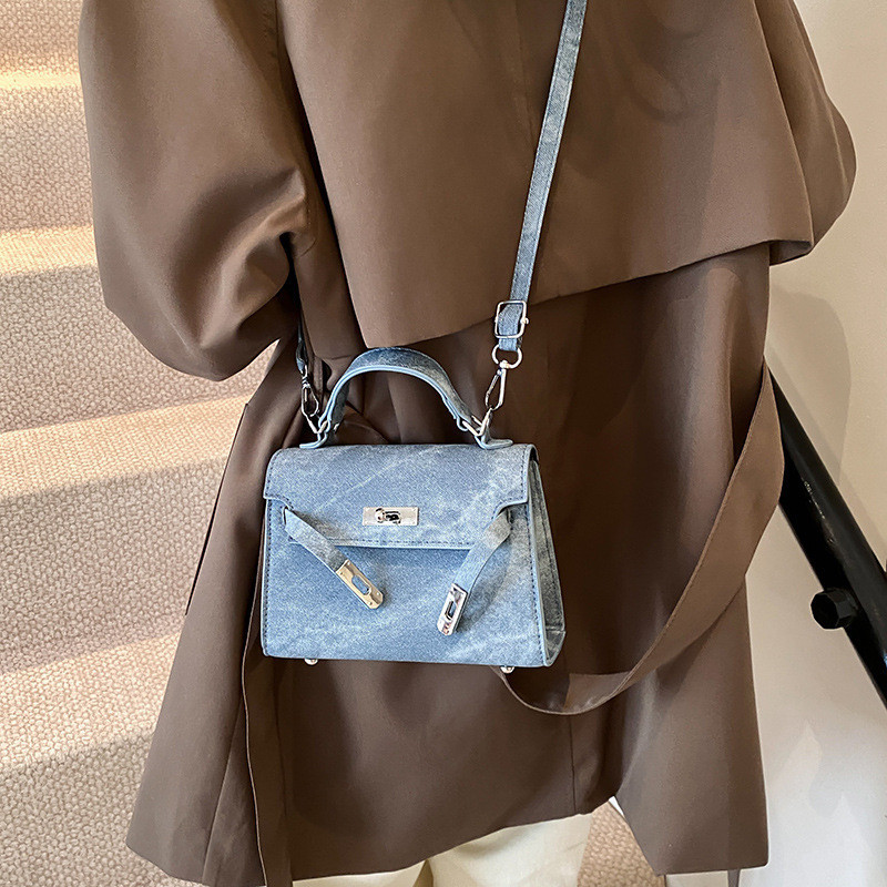 Tas wanita gaya jeans, tas persegi kecil, tas tangan, tas pinggang, tas pinggang