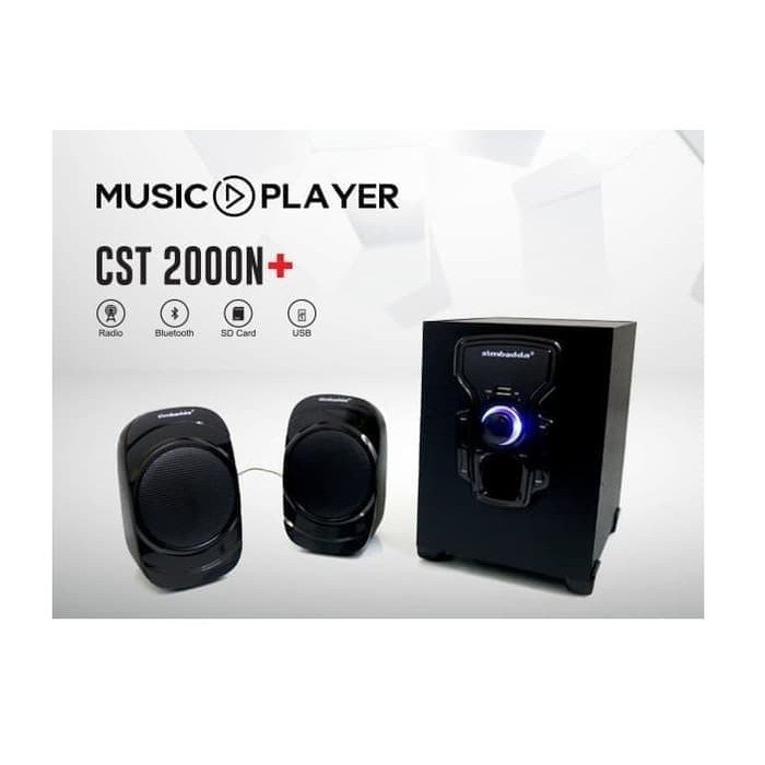 SPEAKER CST 2000N+ Plus Bluetooth USB AUX FM RADIO SIMBADDA