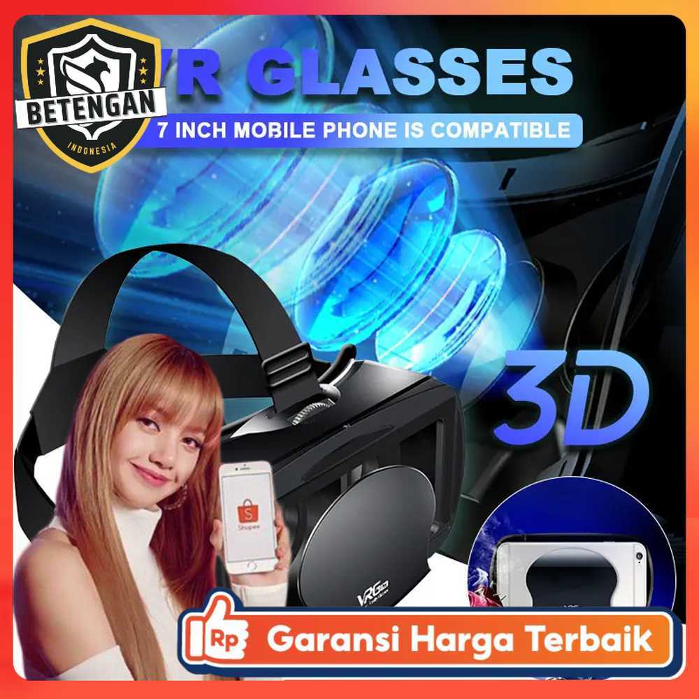 VRG VR Box 3D Virtual Reality Glasses Adjustable 7 Inch Smartphone - PRO