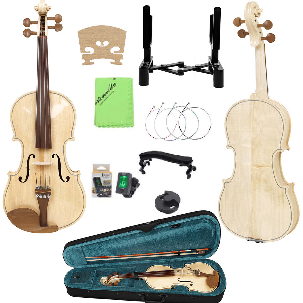 Astonvilla 44 Violin Maple Tiger Stripe Violin Set with Case Bow Violin for Beginners Professionals 