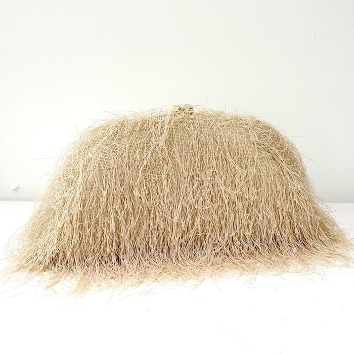 Clutch Pesta Bulu Handbag Fur Bag Selempang Tas Bulu Kondangan Wanita   9484-3N - GOLD