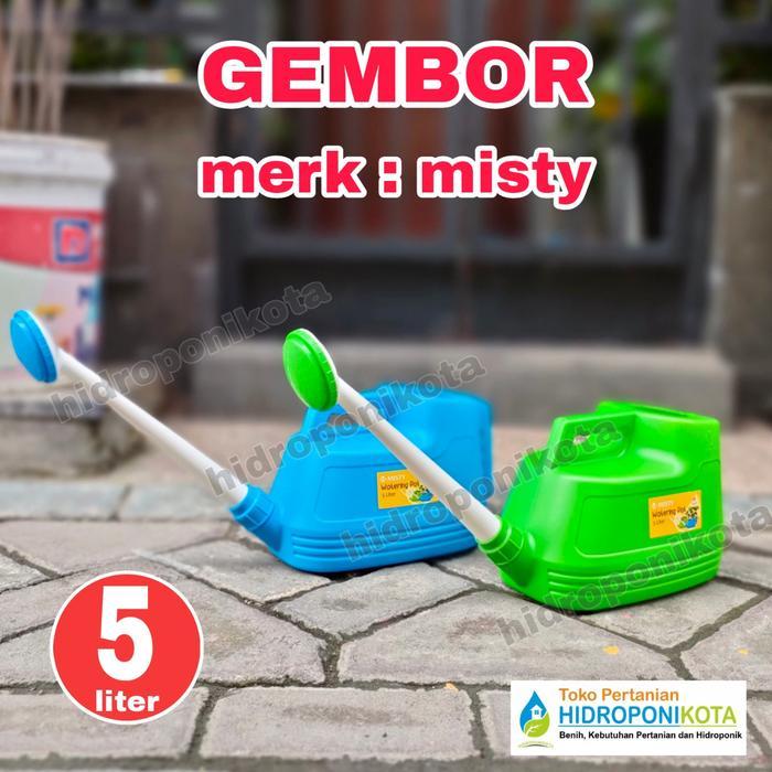 siraman tanaman - GEMBOR 5 liter plastik MERK MISTY - penyiram tanaman - Hijau
