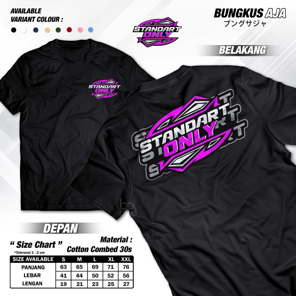 STAR RACE Kaos Racing Standart Only Tshirt Herex CB GL MP Baju Distro Cotton Combed 30s Bungkusaja A
