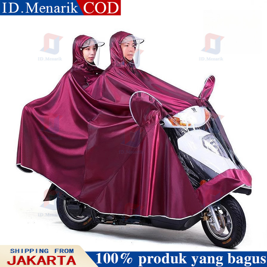 Jas Hujan Motor Ponco Pvc/Jas Hujan Wanita Dan Pria Motor/Jas Hujan Untuk Satu Orang Dan Dua Orang/F