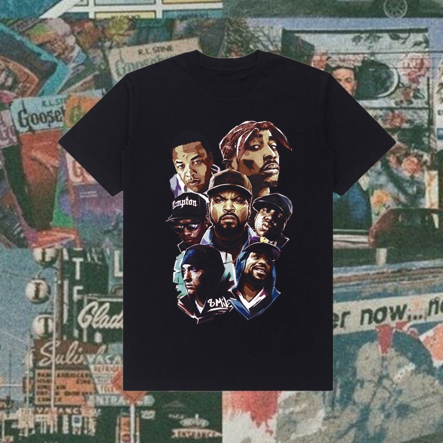 Ossu Official ""8 Mile"" Reguler T-Shirt | Stone Wash | Black | White | Kaos Film 8 Mile | Kaos Regu