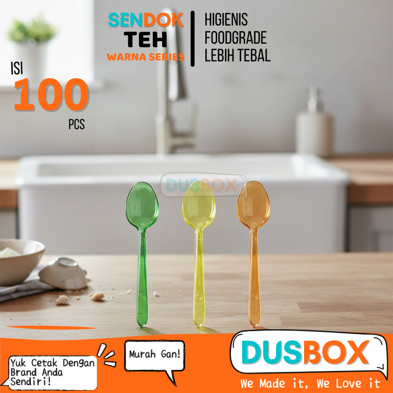 Sendok teh/sendok teh kecil/sendok teh kecil/sendok plastik kecil warna warni/sendok teh isi 100