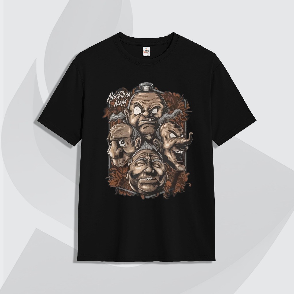 (COD) Lugoz T-shirt Algoritma Alam | Kaos Graphic | T-shirt Quotes Series Unisex Cotton Combed