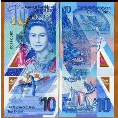 SA584 EASTERN CARIBBEAN 10 DOLLARS POLYMER GRESS/BARU