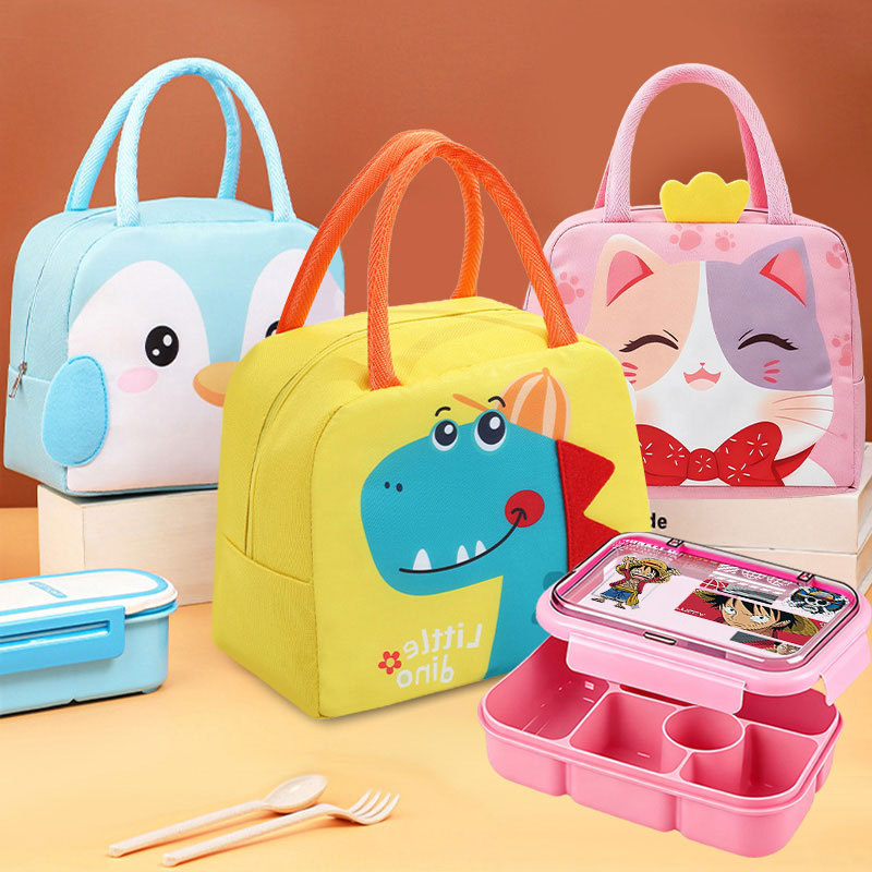 5 Compartment 1300ML Leak Proof Lunch Box Cartoon InsulaLuffyPop Handheld Bag LuffyPop