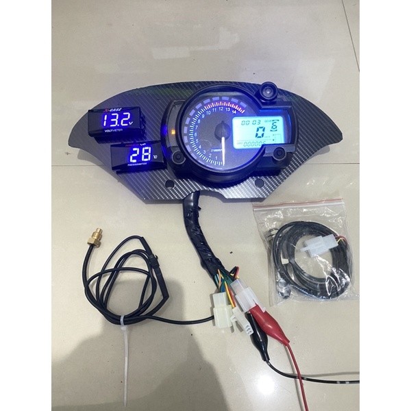 Speedometer Spedo Digital Ninja RR Dengan Voltmeter