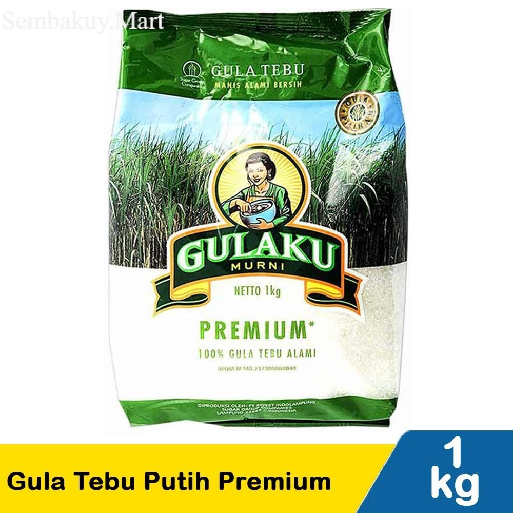 GULAKU GULA TEBU (PUTIH) PREMIUM 1000g / 1 KG