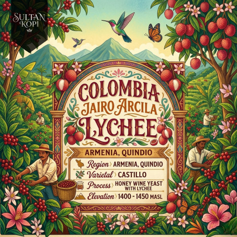 Colombia Jairo Arcila Lychee Green Bean Import 500 Gr | Specialty Soffee Beans