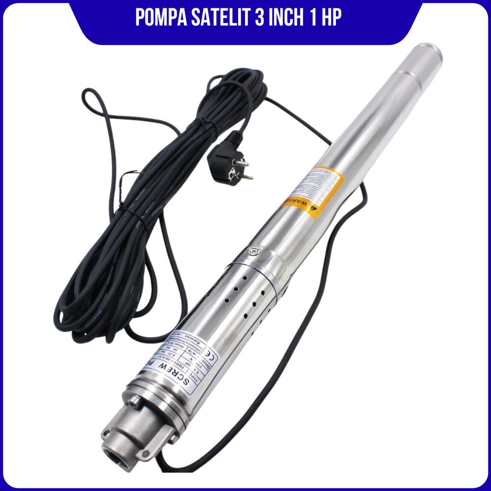 Pompa Satelit Sumur AC 3 Inch 1 HP Bisa Kedalaman 100Meter Dorong keatas