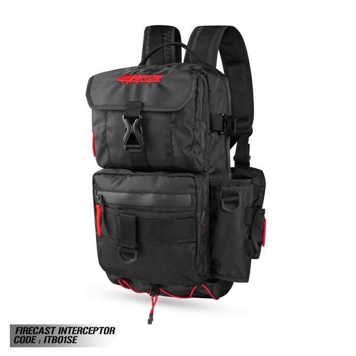 Firecast | Tas Pancing | Tas Joran | Tas Mancing | Firecast Interceptor Bag - BLACK RED