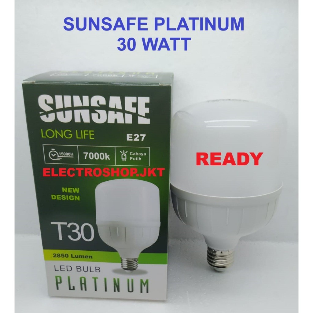 SUNSAFE PLATINUM LAMPU LED 30 WATT, LAMPU LED 30W TERANG KAPSUL