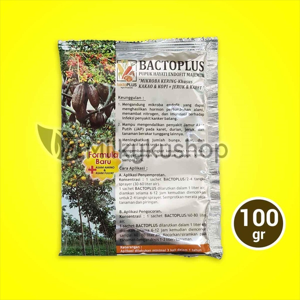 Alam|| PUPUK HAYATI BACTOPLUS WP 100 GRAM PER SACHET KEMASAN PABRIK